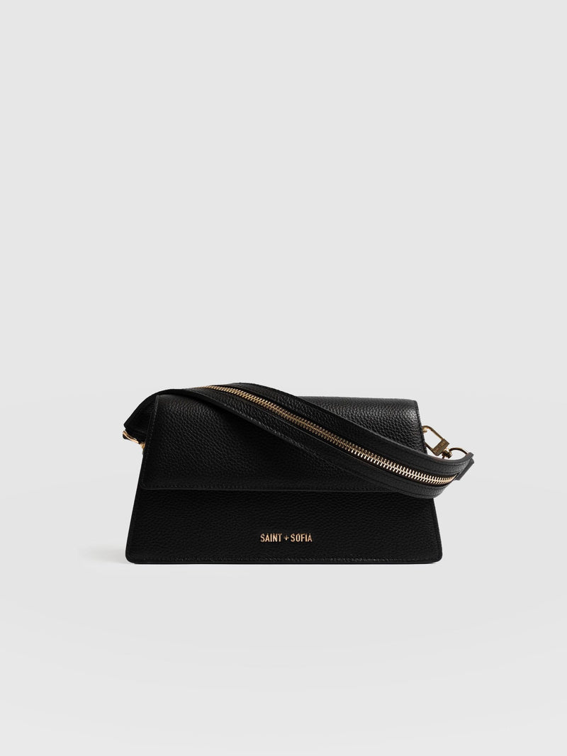 Lennox Half Flap Bag - Black