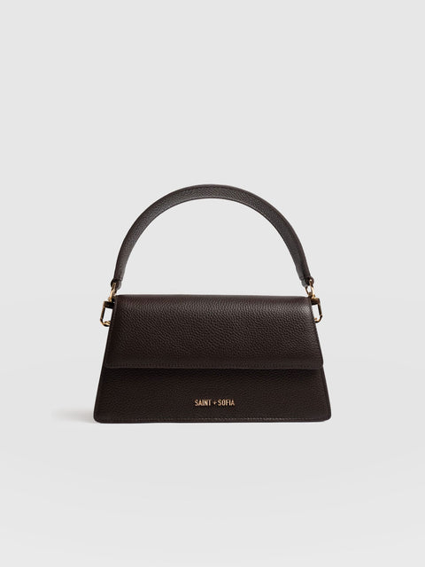 Lennox Half Flap Bag - Chocolate