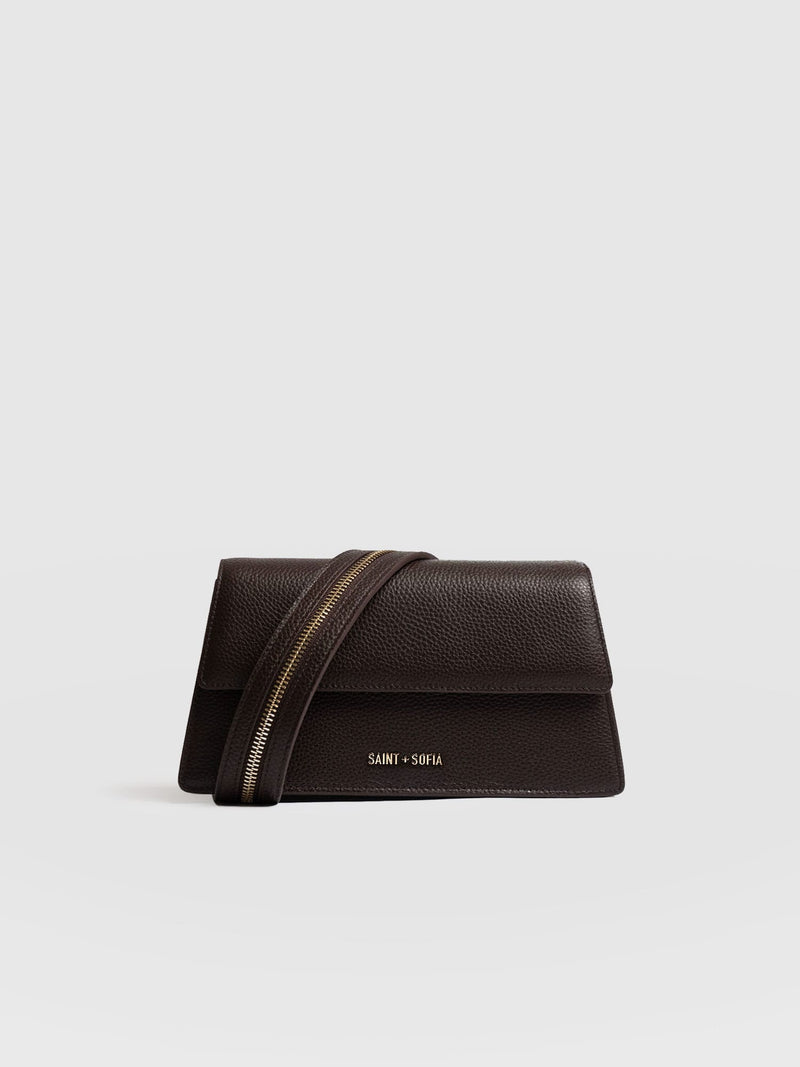 Lennox Half Flap Bag - Chocolate