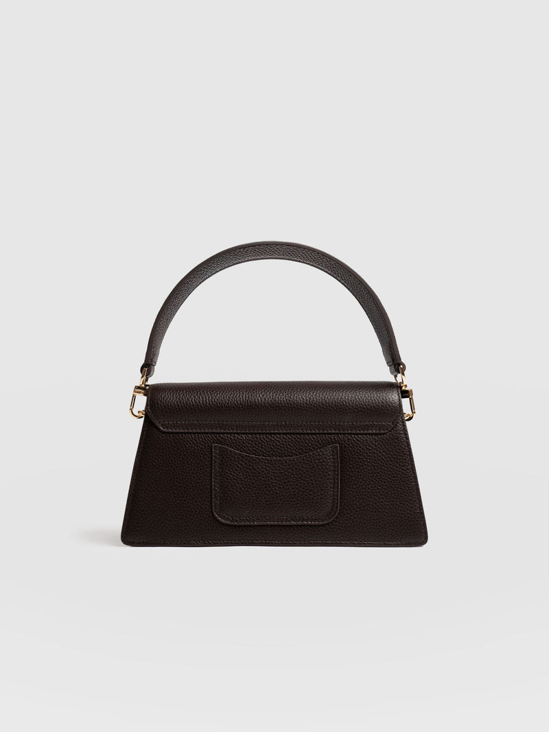 Lennox Half Flap Bag - Chocolate