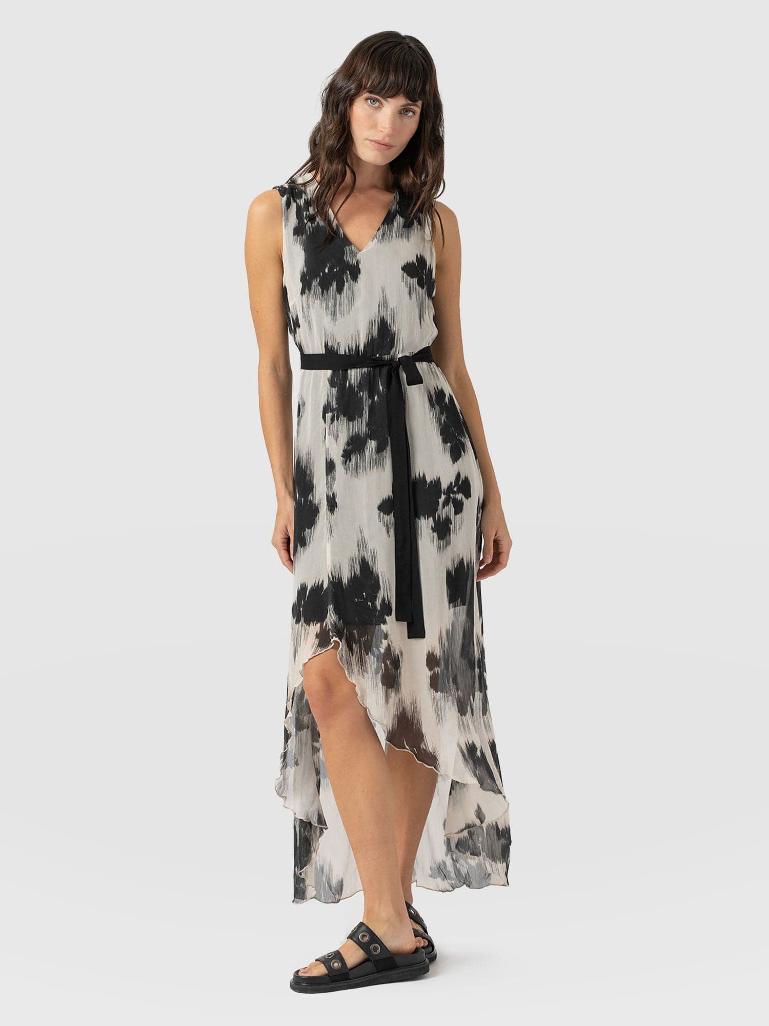 Lexi High Low Dress - White Fade Floral - Women's Dresses | Saint + Sofia® UK