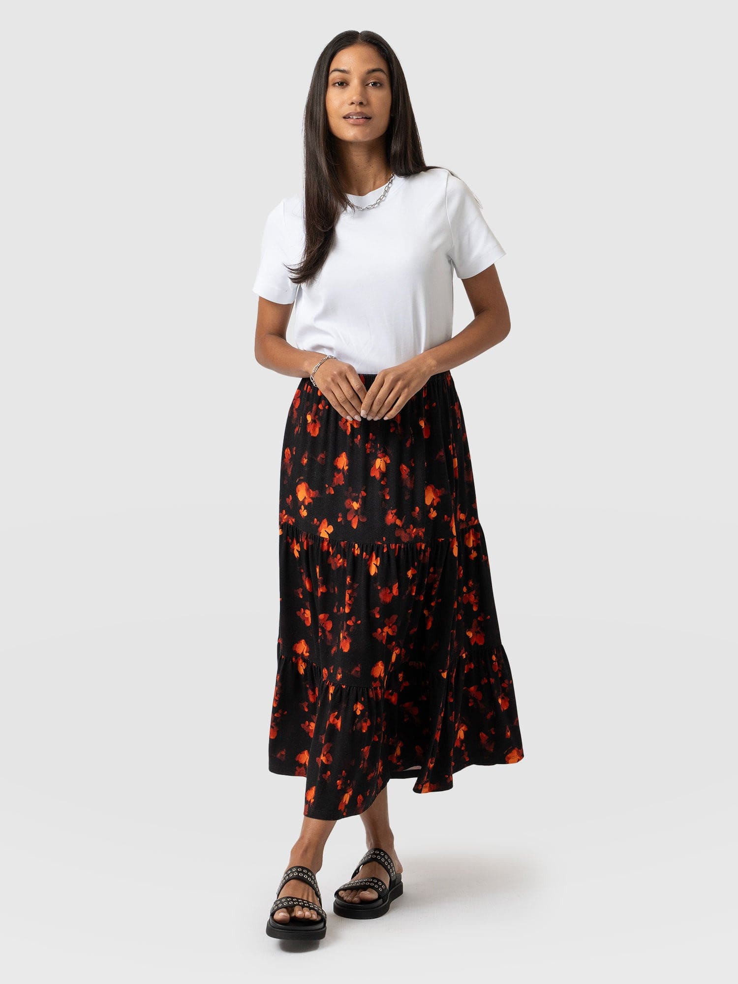 Lexi High Low Skirt Black Confetti Petal - Women's Skirts | Saint ...