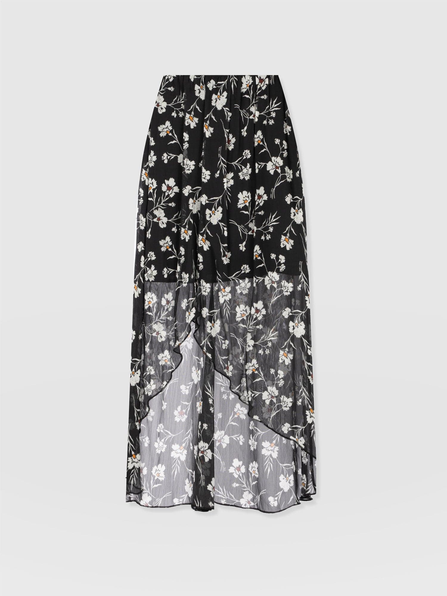 Lexi High Low Skirt - Black Spring Floral - Women's Skirts | Saint + Sofia® UK