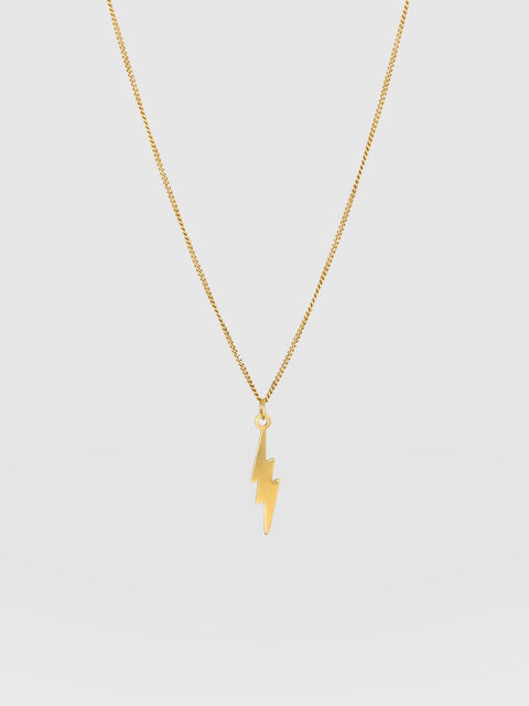 Lightning Bolt Pendant Necklace Gold - Women's Necklaces | Saint + Sofia® UK