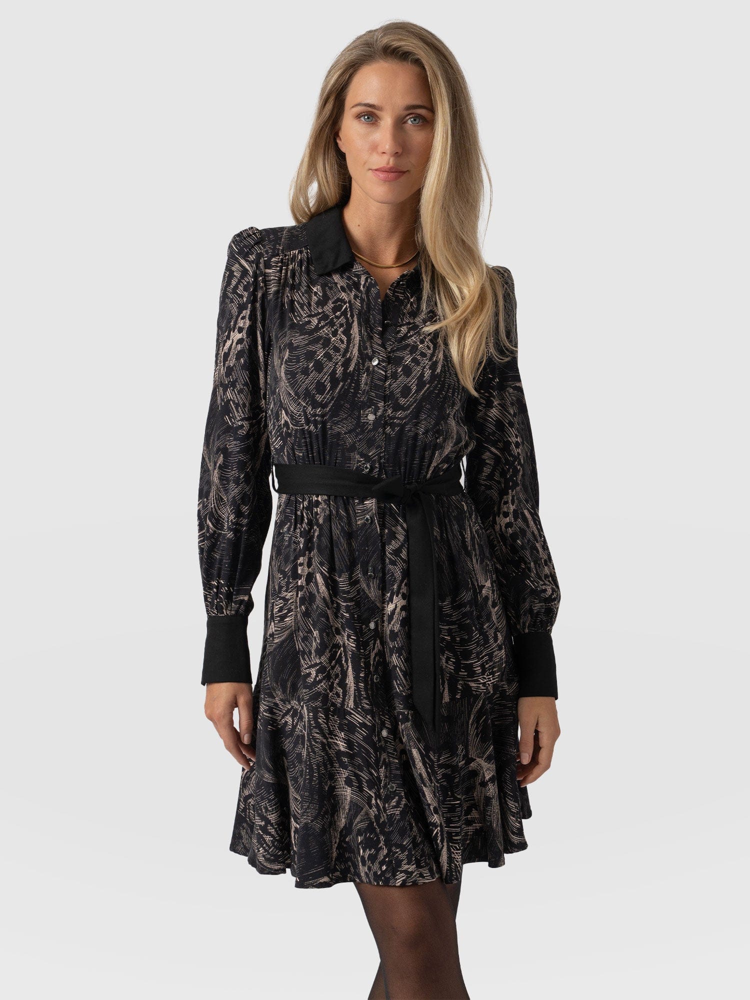 Lori Fit & Flare Dress Spot Feather - Women's Dresses | Saint + Sofia® UK
