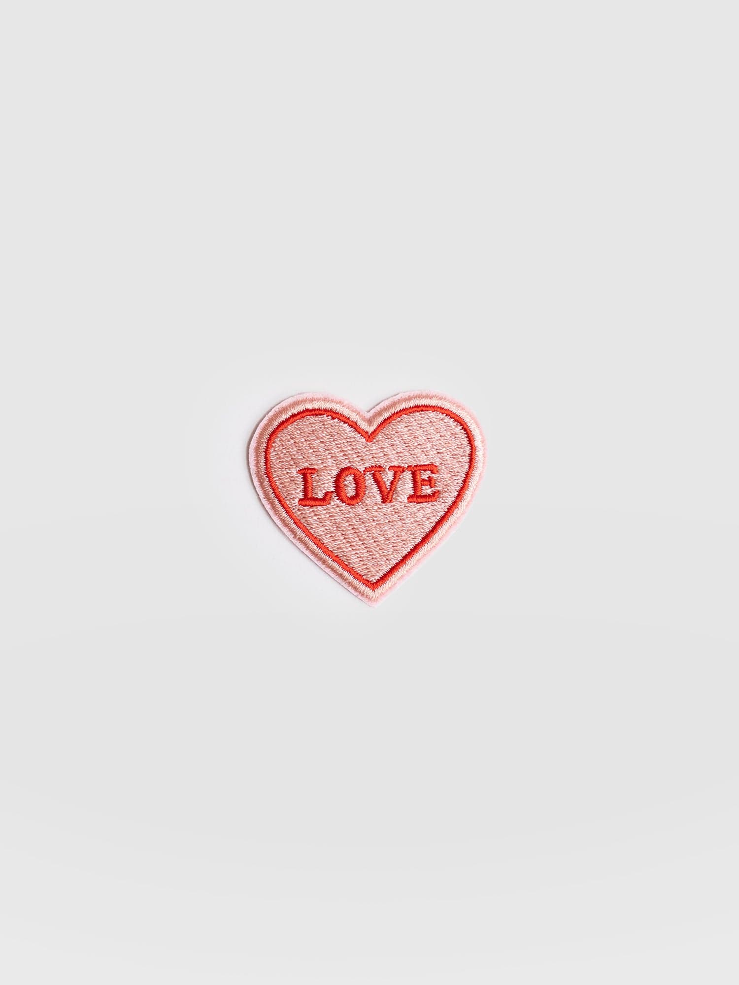 Love Heart Sticker Badge - Pink
