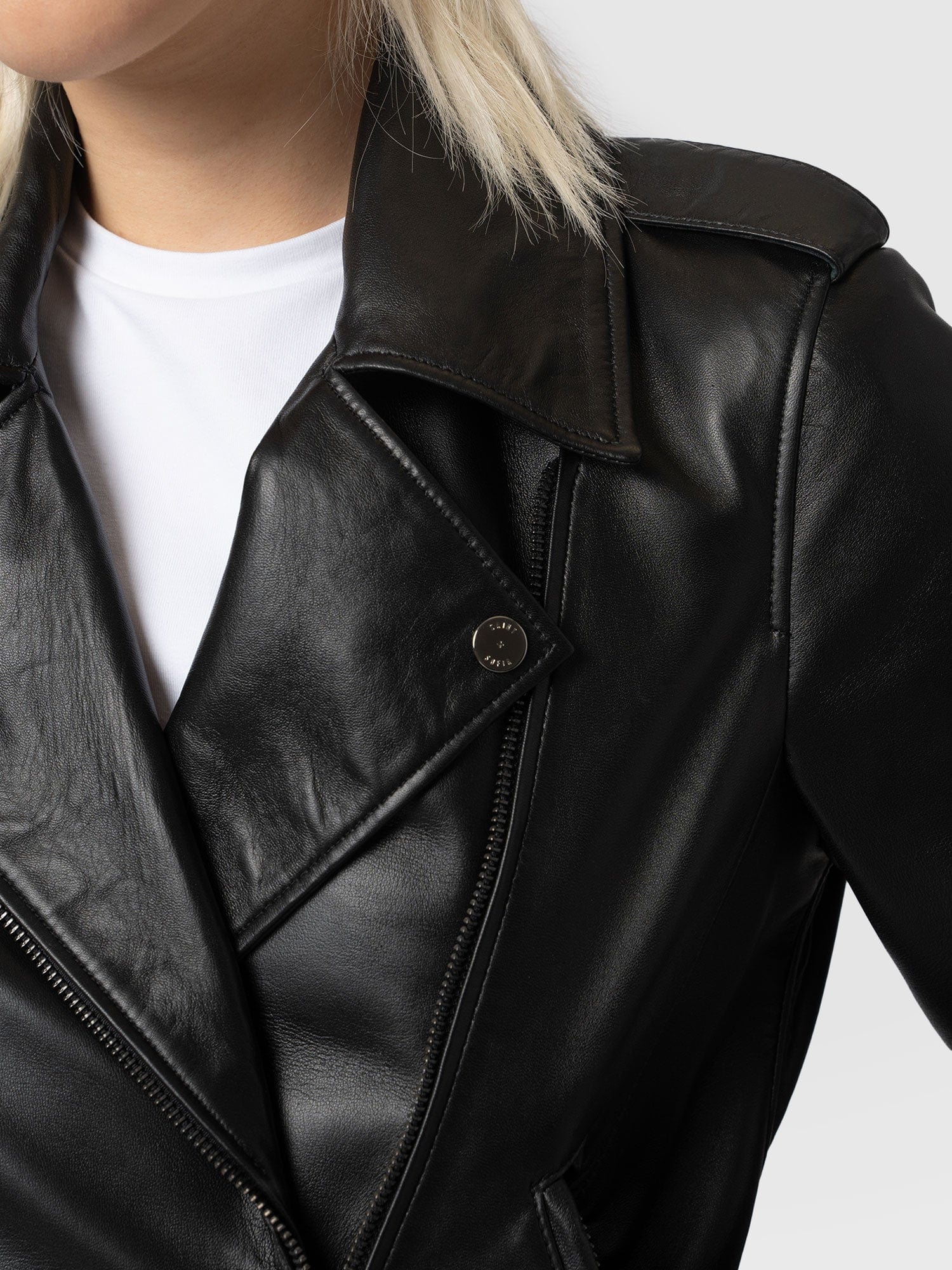 Luther Leather Jacket Black - Women's Leather Jacket | Saint + Sofia ...