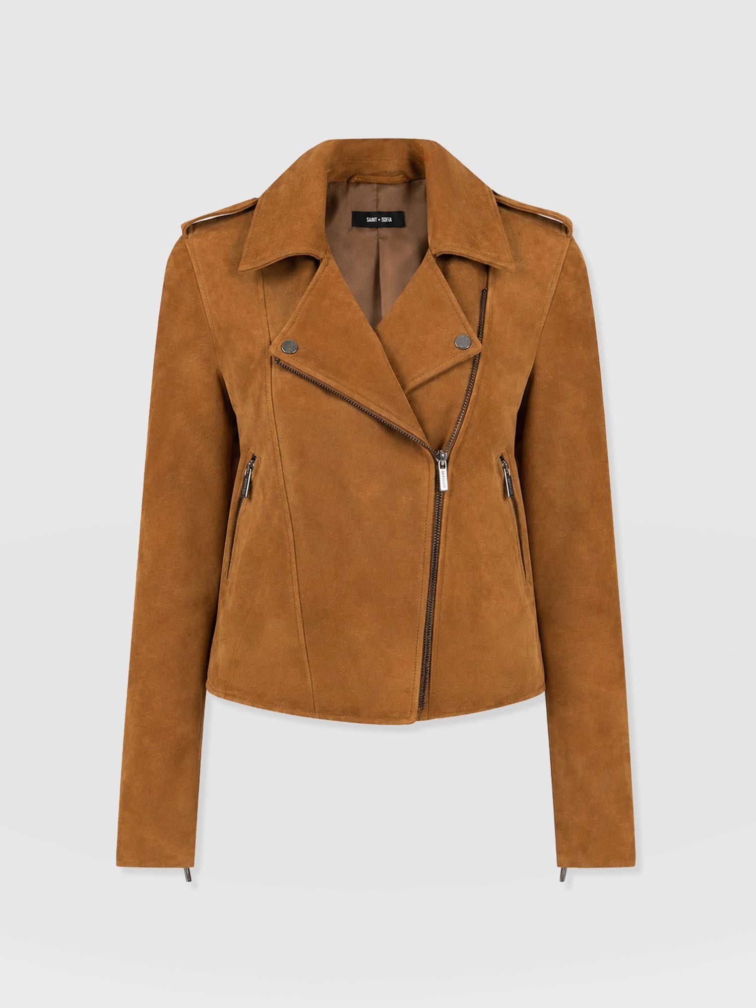 Luther Leather Jacket - Camel Suede