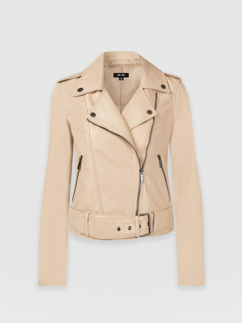 Luther Leather Jacket - Nude