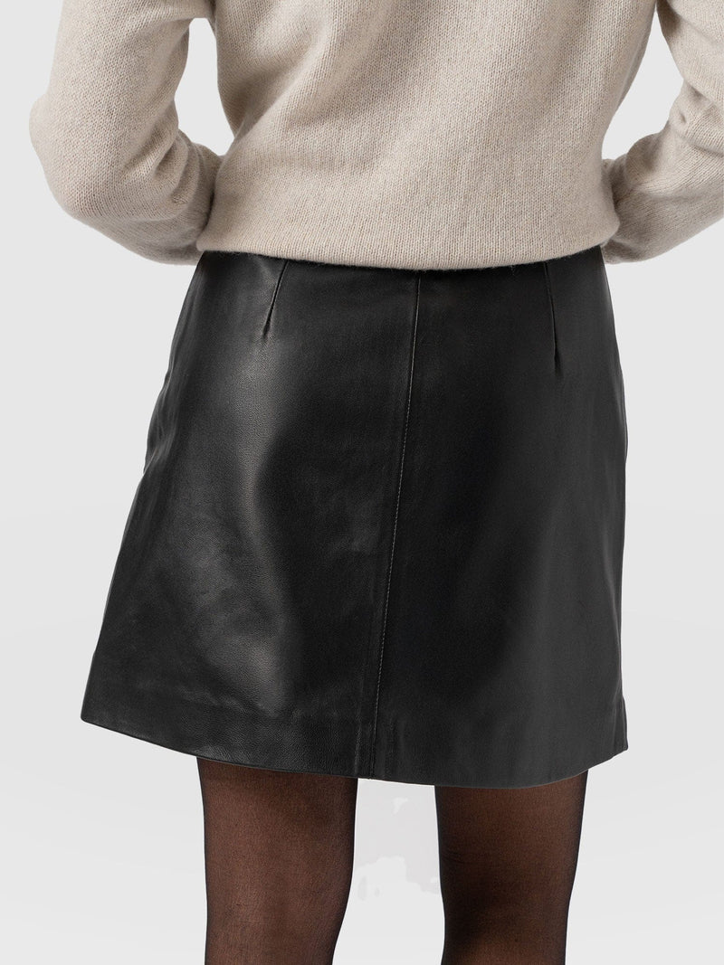 Luther Leather Mini Skirt - Black
