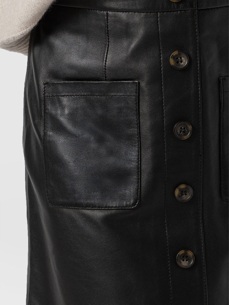 Luther Leather Mini Skirt - Black