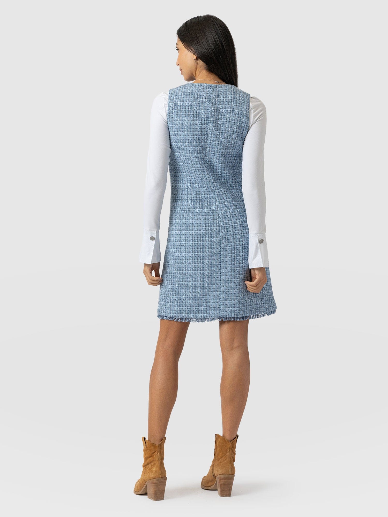 Luther Mini Dress - Pale Blue