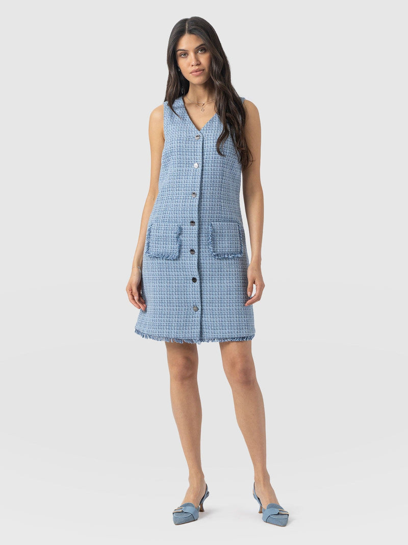 Luther Mini Dress - Pale Blue