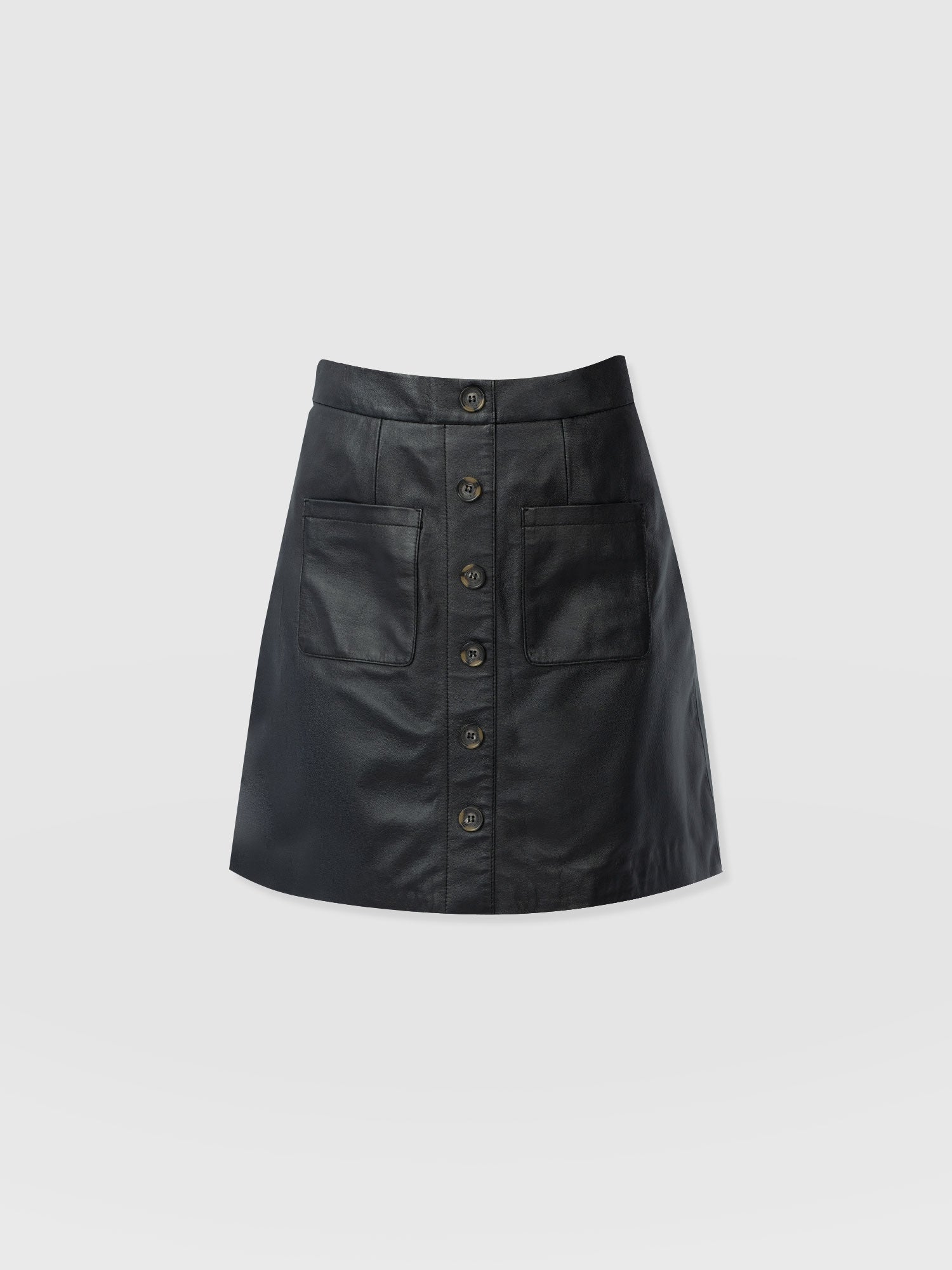 Luther Leather Mini Skirt Black  - Women's Skirts | Saint + Sofia® UK
