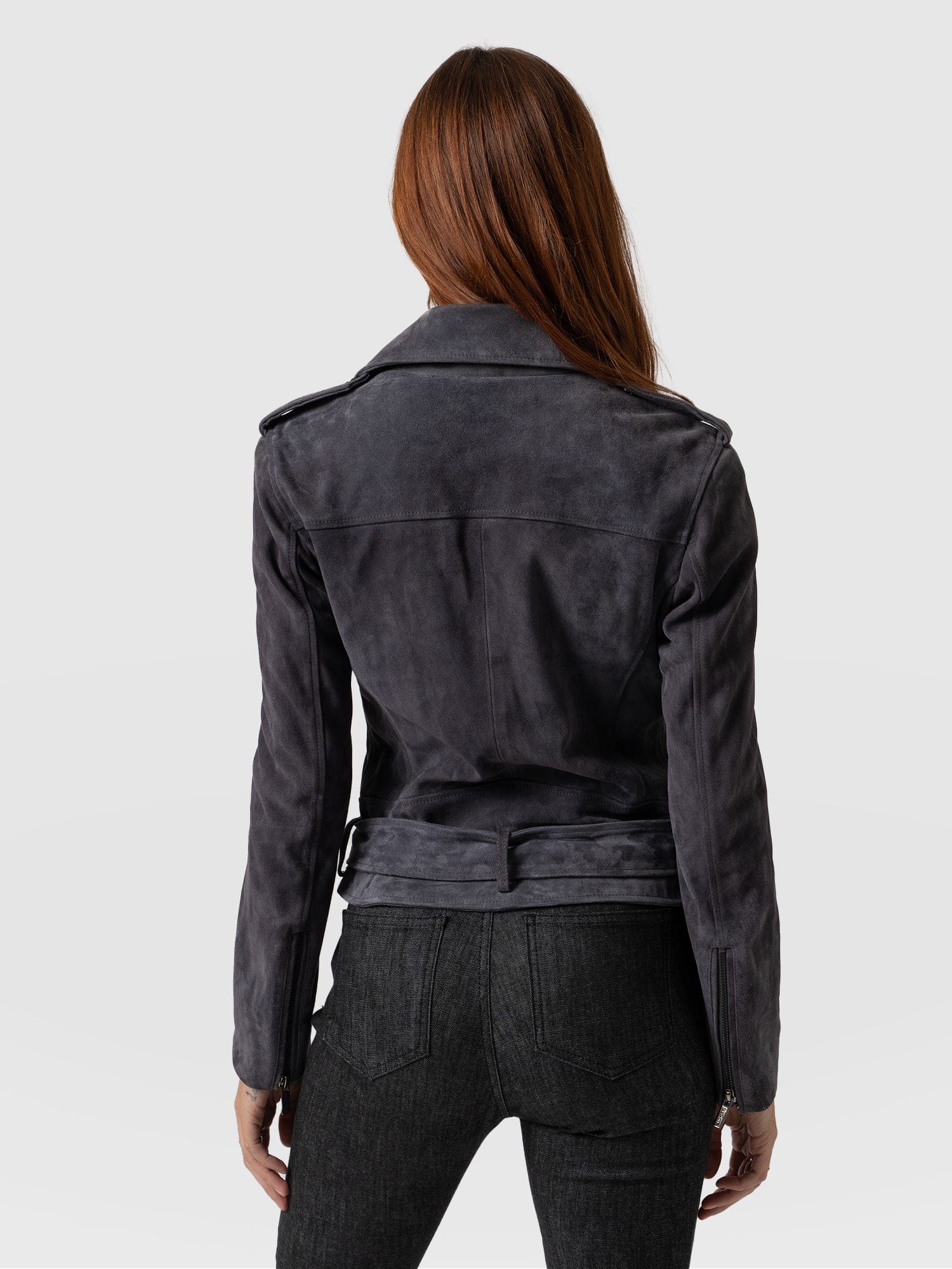 Suede biker clearance jacket womens black