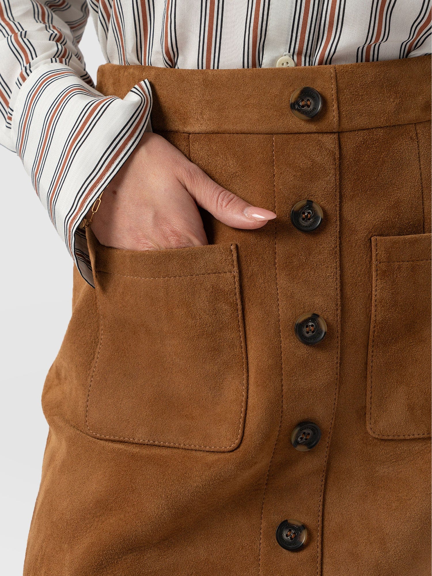 Luther Suede Mini Skirt- Camel