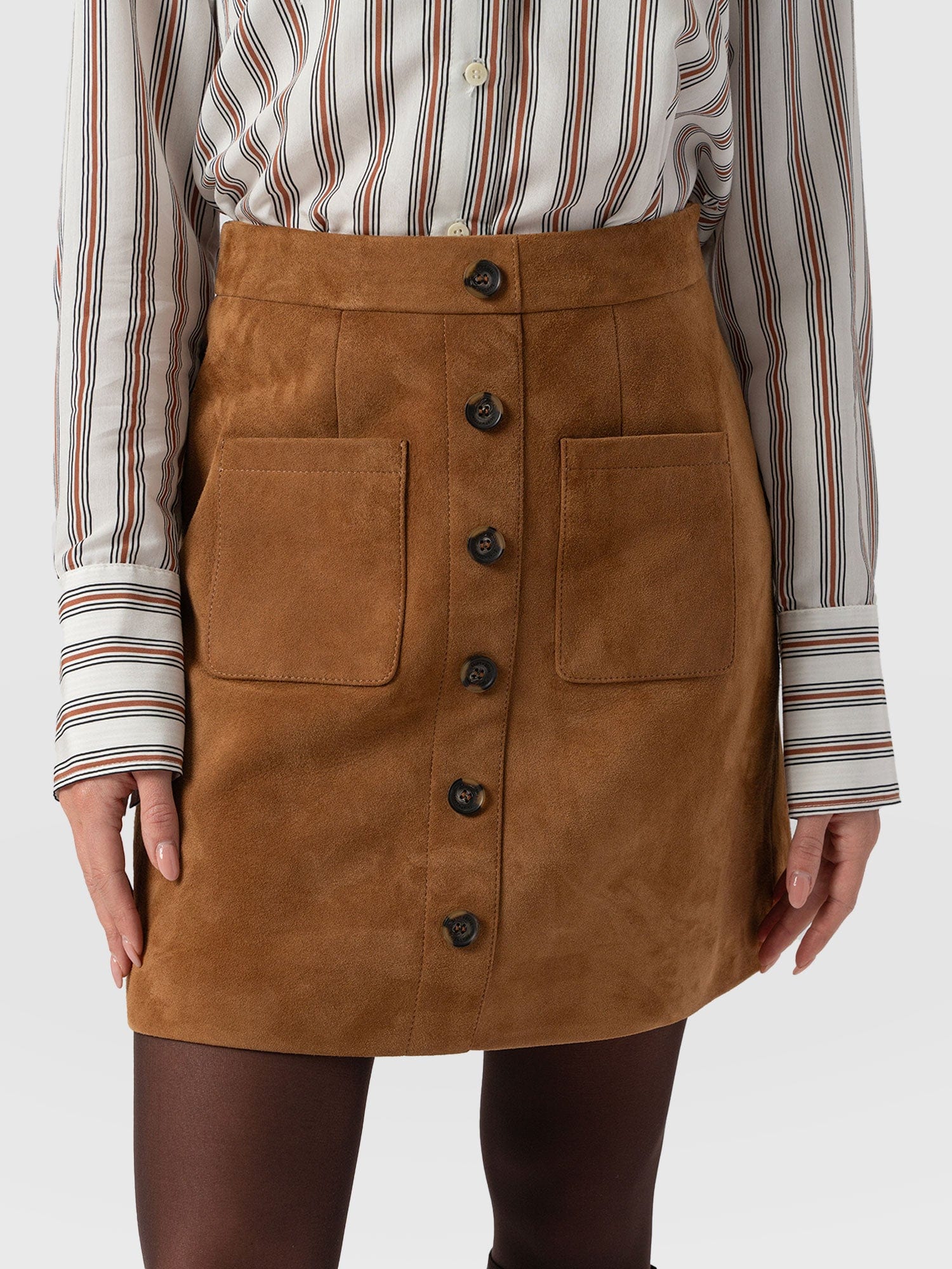 Luther Suede Mini Skirt- Camel