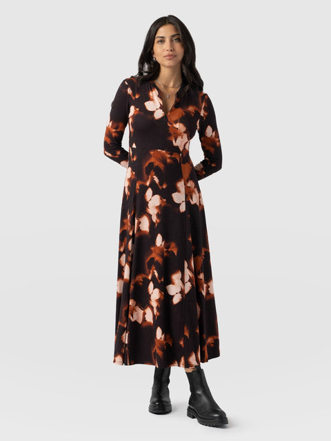 Macie Zip Up Dress Orange Aurora - Women's Dresses | Saint + Sofia® UK