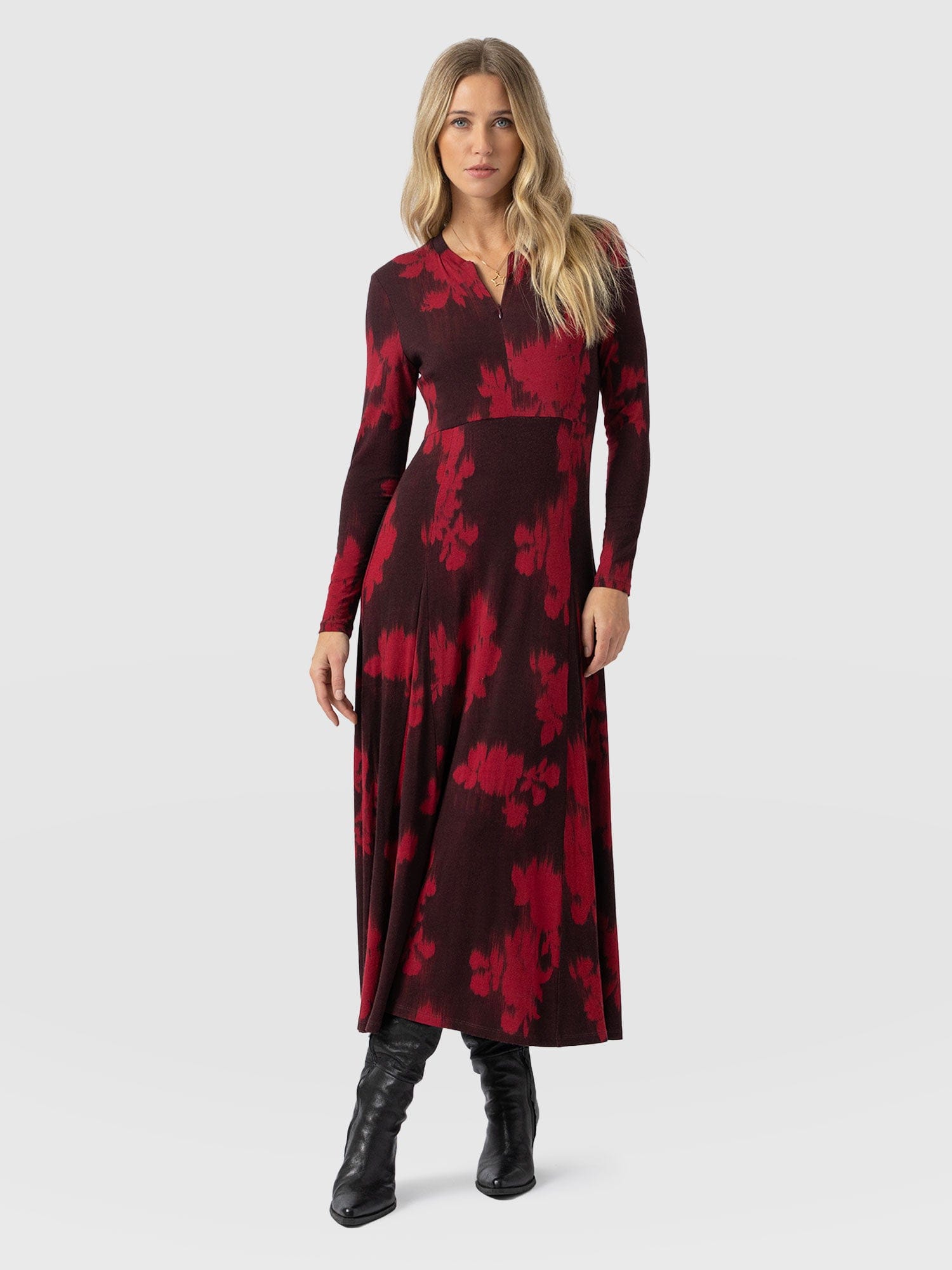 Macie Zip Up Dress - Pink Fade Floral - Women's Dresses | Saint and Sofia® UK