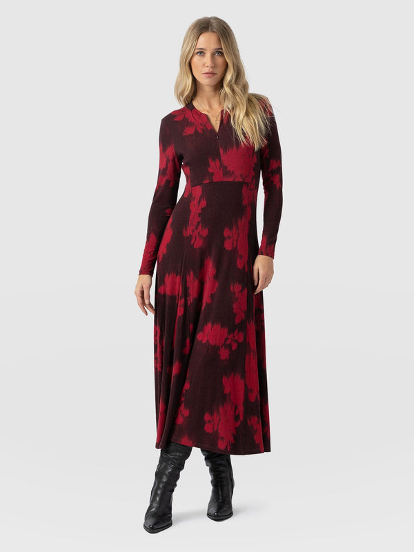 Macie Zip Up Dress - Pink Fade Floral