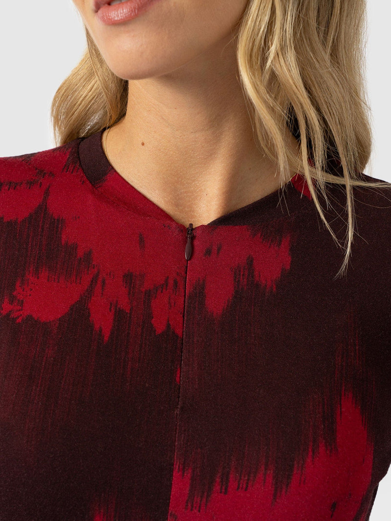 Macie Zip Up Dress - Pink Fade Floral