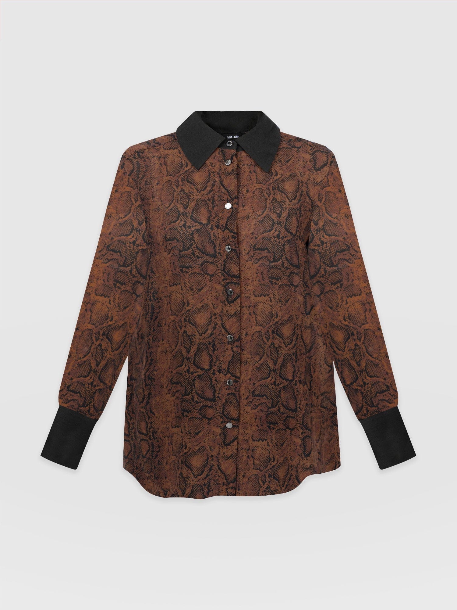 Madison Shirt Brown Snake - Women's Shirts | Saint + Sofia® UK