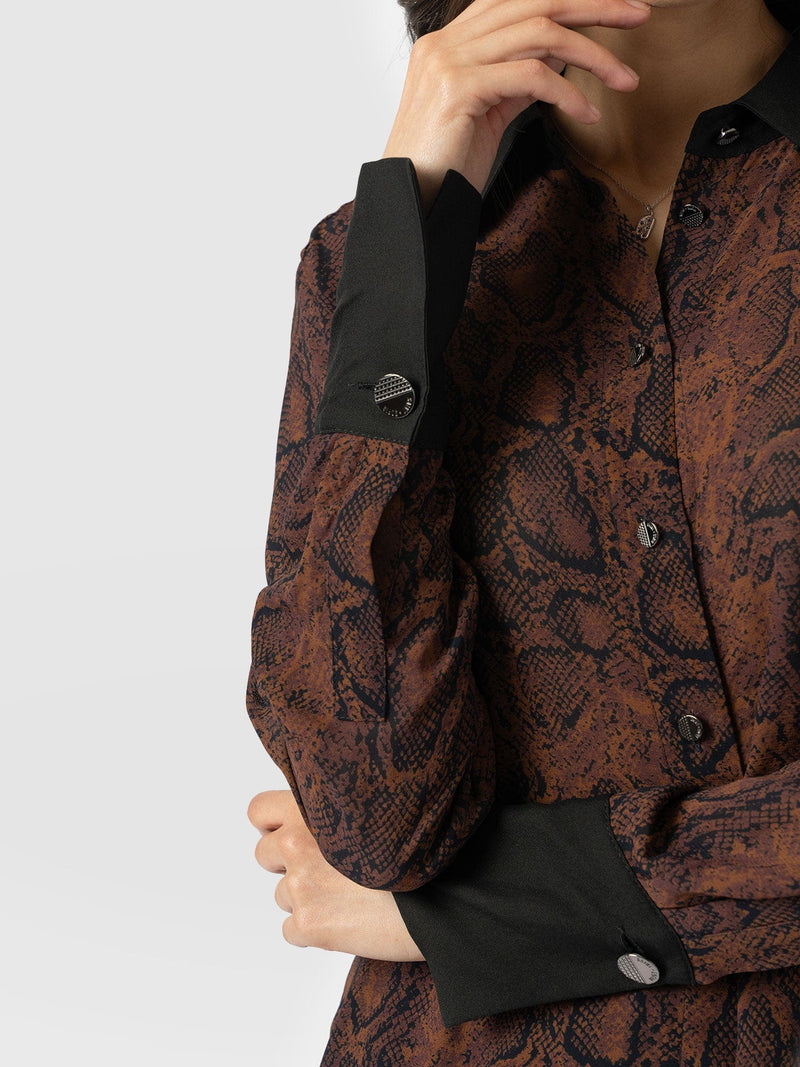 Madison Shirt - Brown Snake