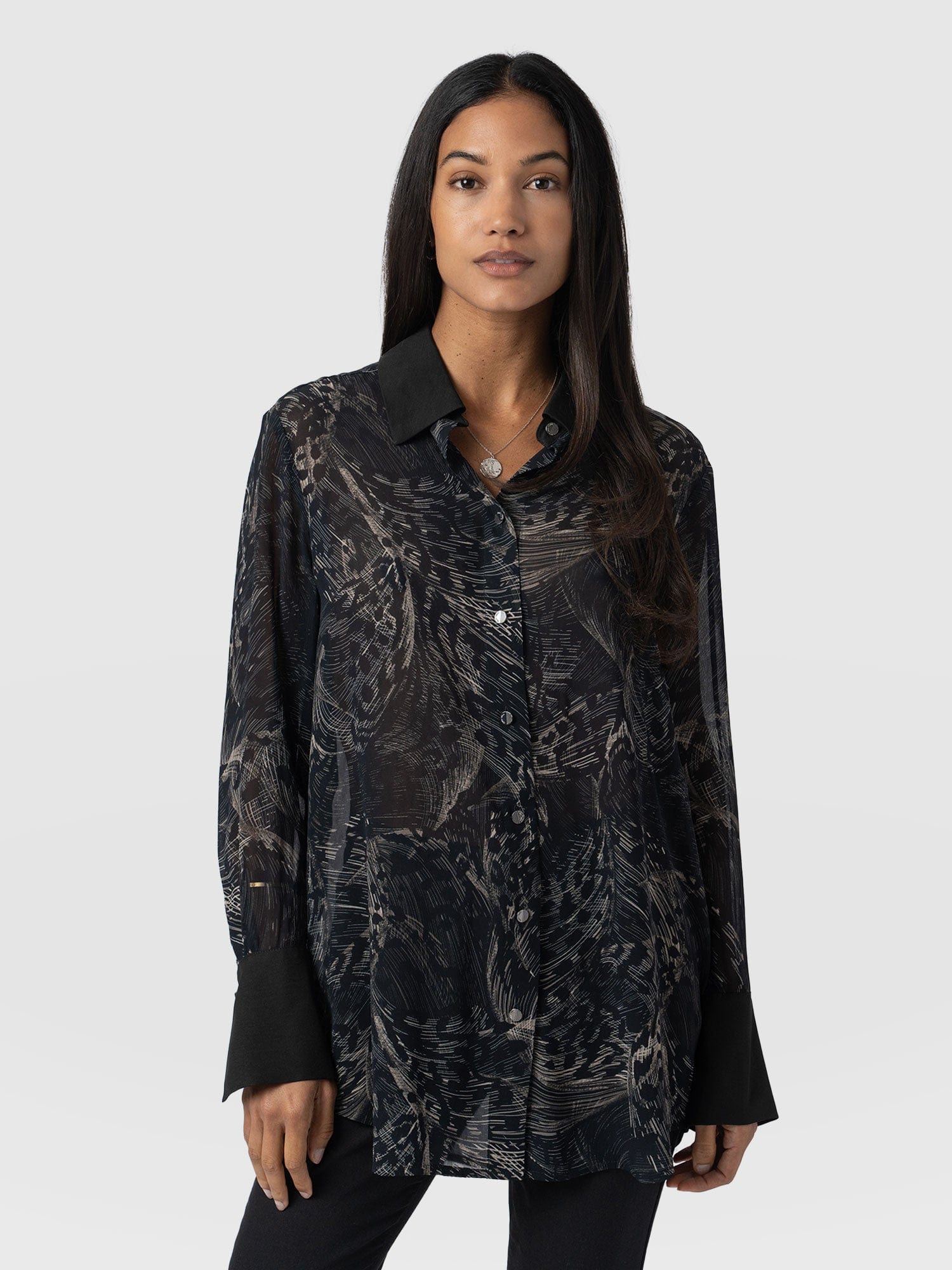 Madison Shirt Spot Feather - Women's Shirts | Saint + Sofia® UK