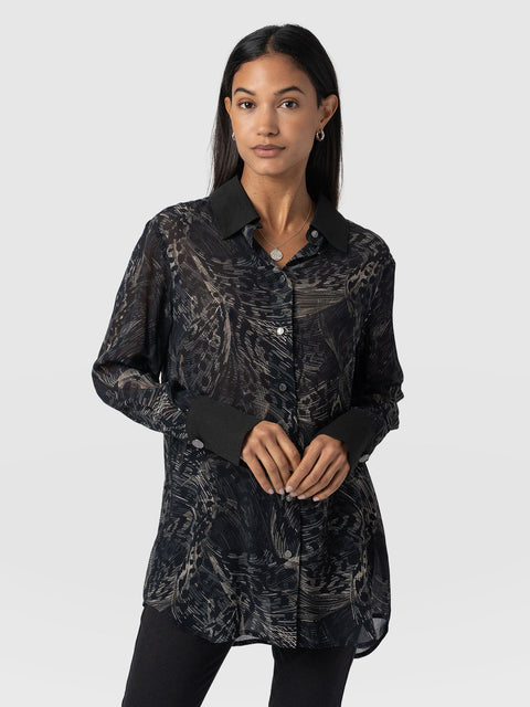 Madison Shirt Spot Feather - Women's Shirts | Saint + Sofia® UK
