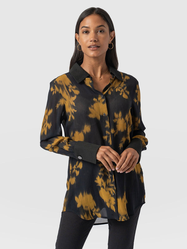 Madison Shirt - Yellow Fade Floral