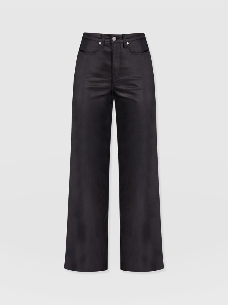 Maeve Wide Leg Pant - Black