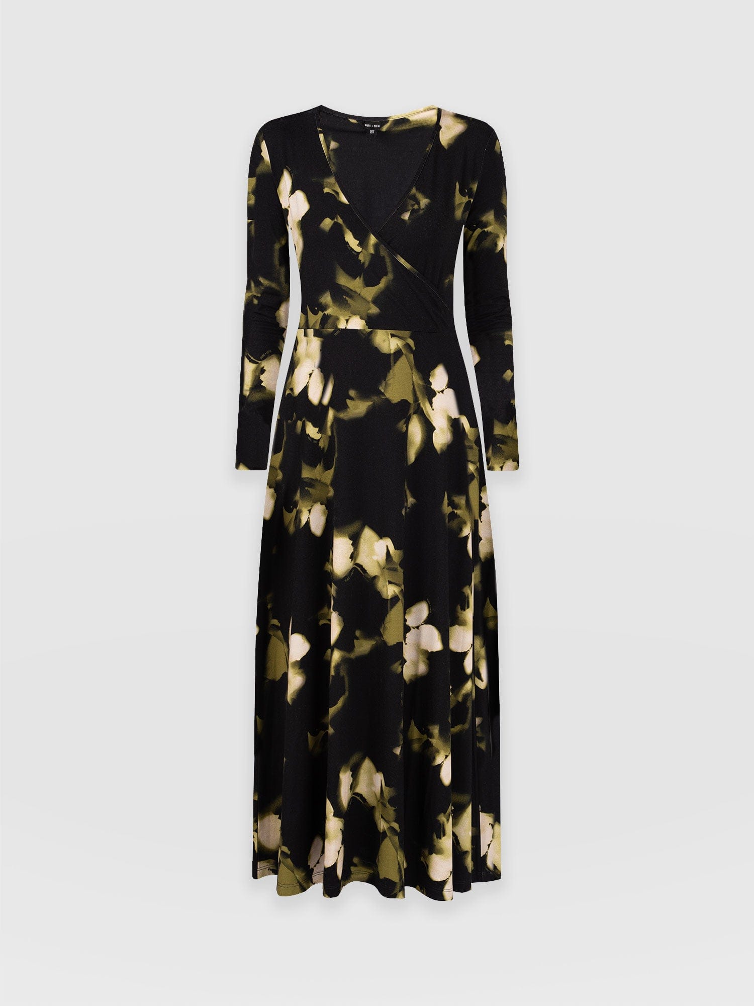 Maggie Wrap Dress Green Aurora - Women's Dresses | Saint + Sofia® UK