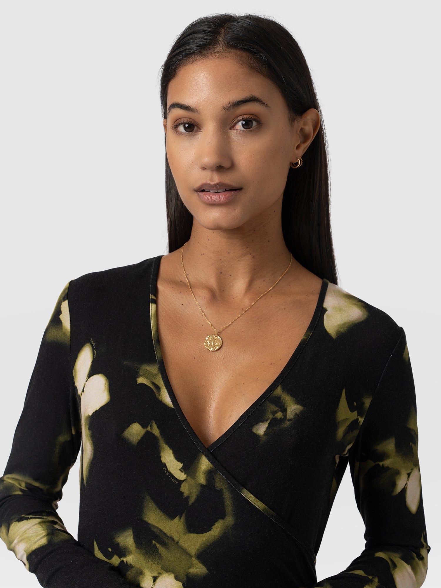 Maggie Wrap Dress Green Aurora - Women's Dresses | Saint + Sofia® UK