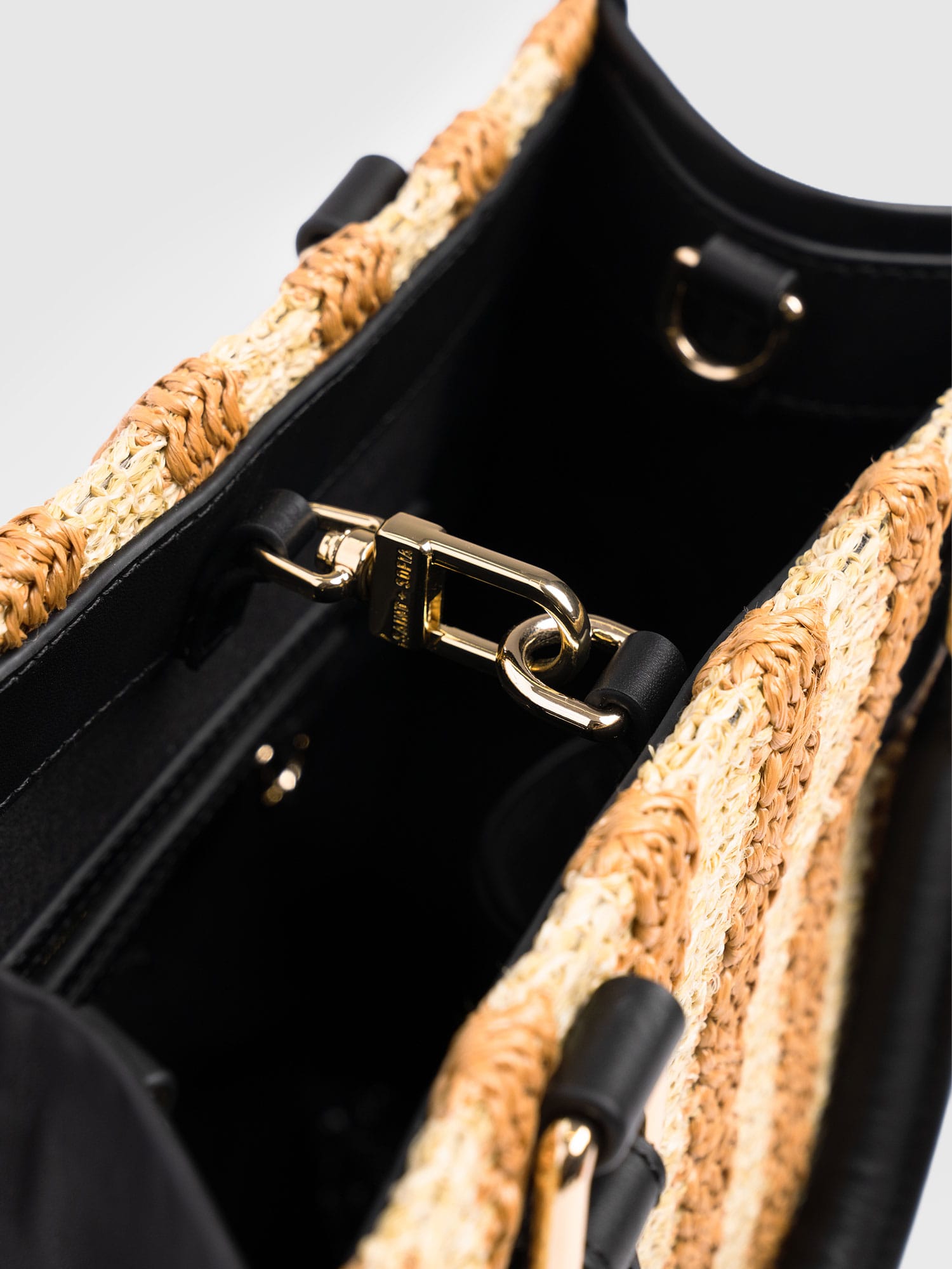 Mia Mini Tote Bag - Orange Raffia - Women's Handbags | Saint + Sofia® UK