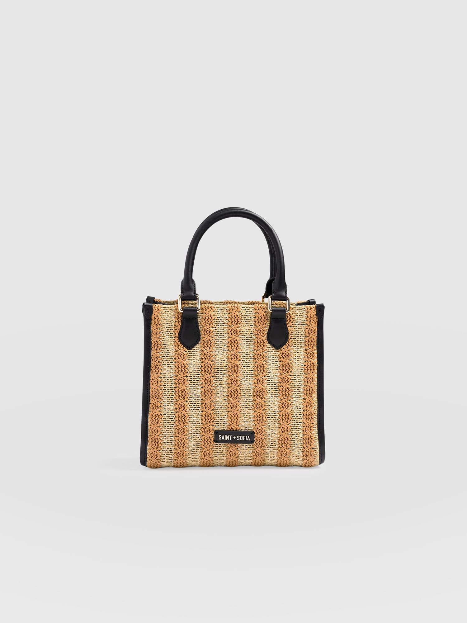 Mia Mini Tote Bag - Orange Raffia