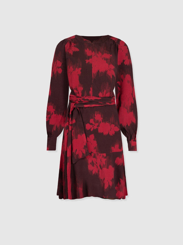 Mini Adaline Zip Up Dress - Pink Fade Floral