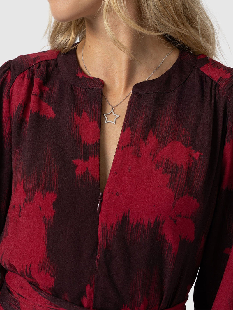 Mini Adaline Zip Up Dress - Pink Fade Floral