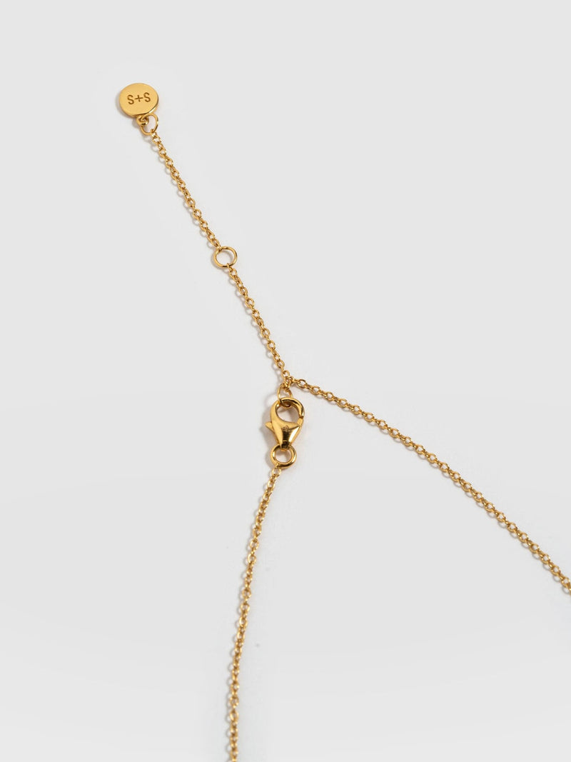 Molten Disc Charm Necklace - Gold