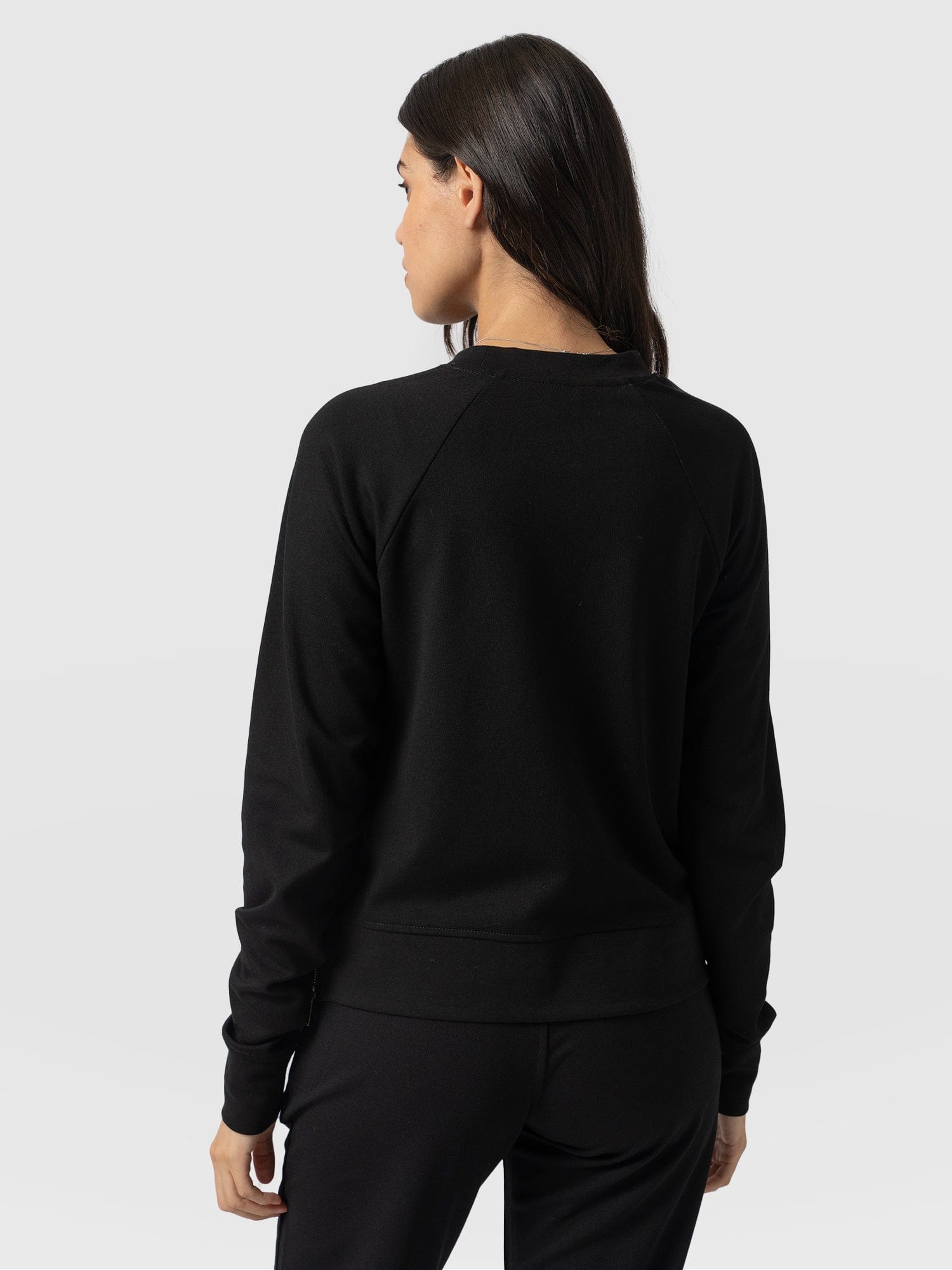 Morgan Zip Sweater Black & Beige - Women's Sweaters | Saint + Sofia® UK