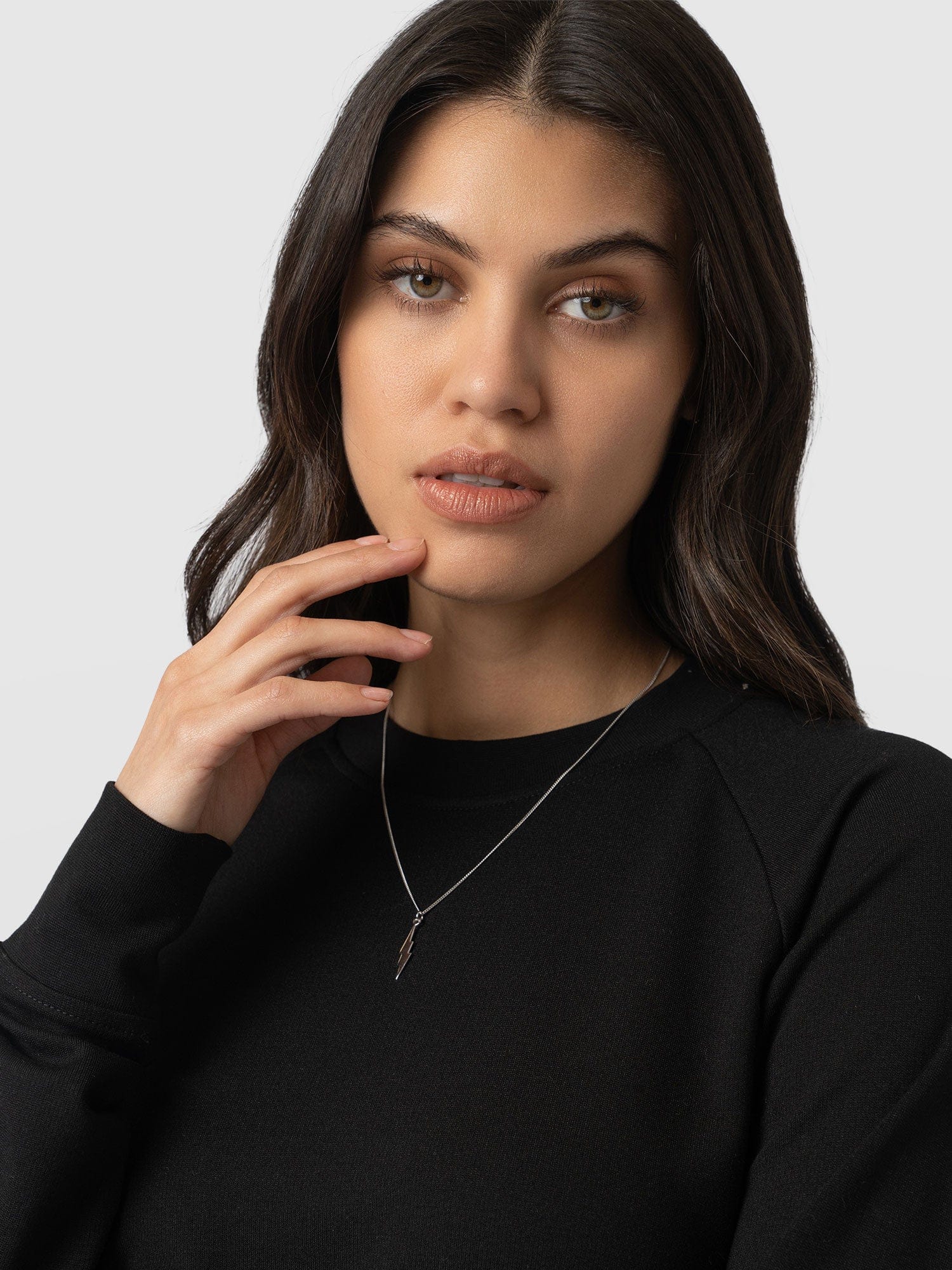 Morgan Zip Sweater Black & Beige - Women's Sweaters | Saint + Sofia® UK
