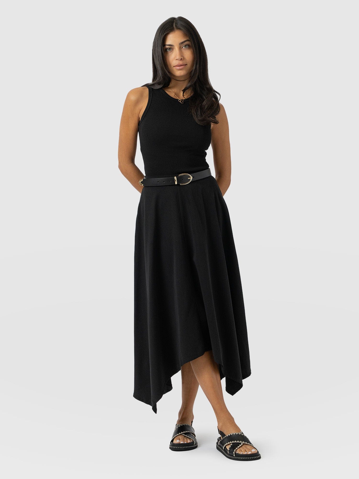 nn　　ENOF desert long skirt 02 black Noho Skirt Black - Women's Skirts | Saint and Sofia® UK