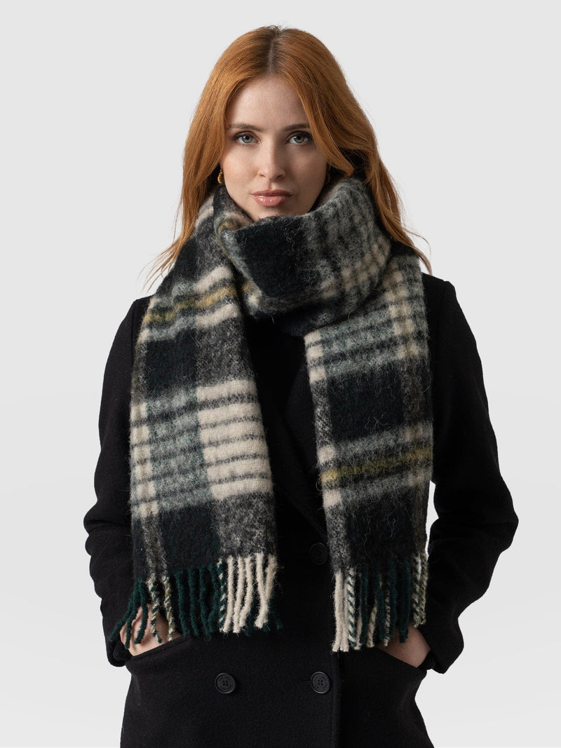 Nora Check Scarf - Green