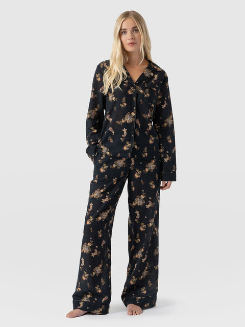 Norah Loungewear Set Black - Women's Shirts | Saint + Sofia® UK