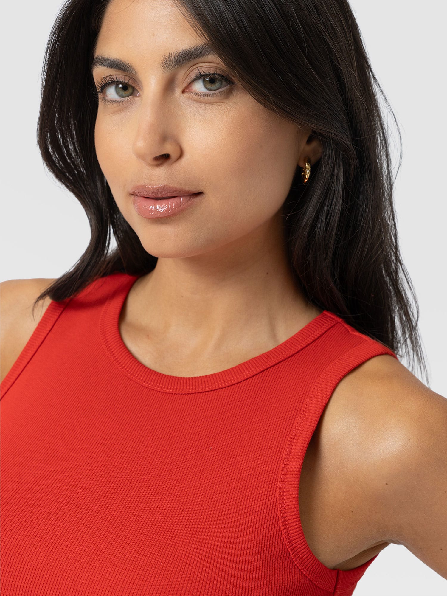 Nova Racer Vest - Burnt Orange - Women's T-shirts | Saint + Sofia® UK