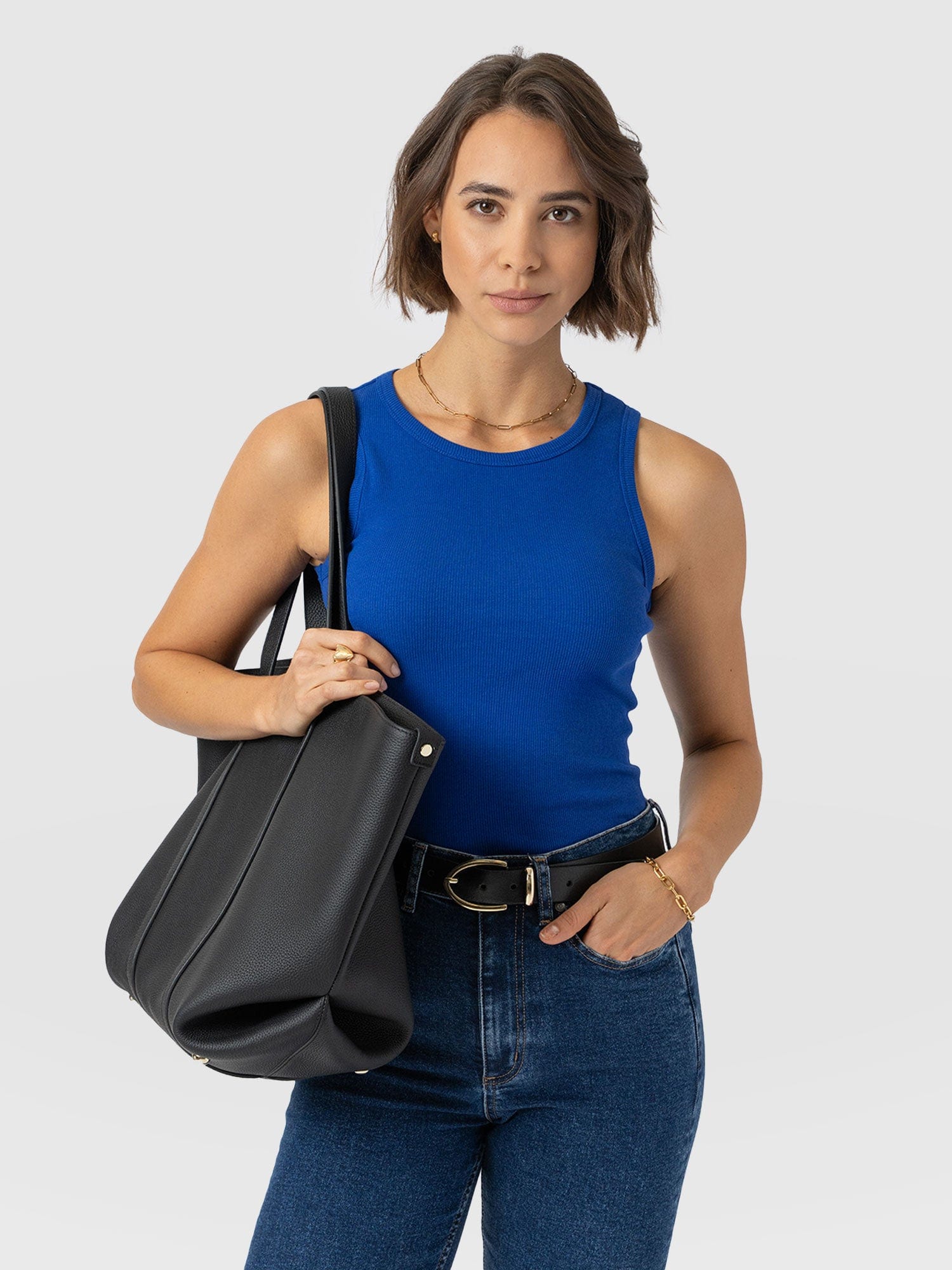 Nova Racer Vest - Cobalt Blue - Women's T-shirts | Saint + Sofia® UK