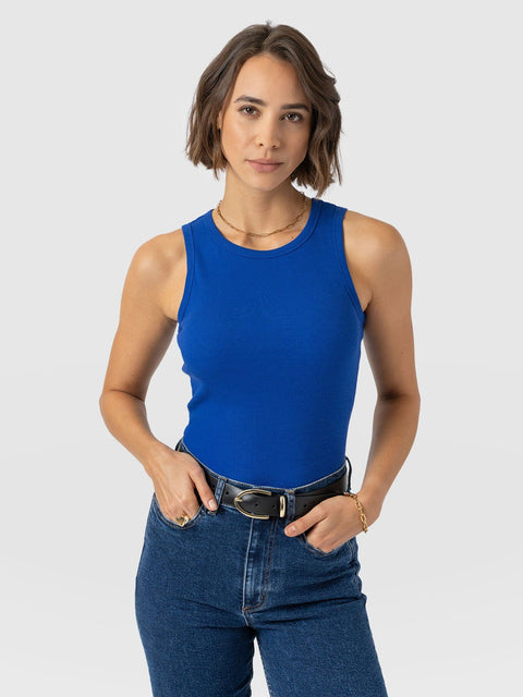 Nova Racer Vest - Cobalt Blue - Women's T-shirts | Saint + Sofia® UK