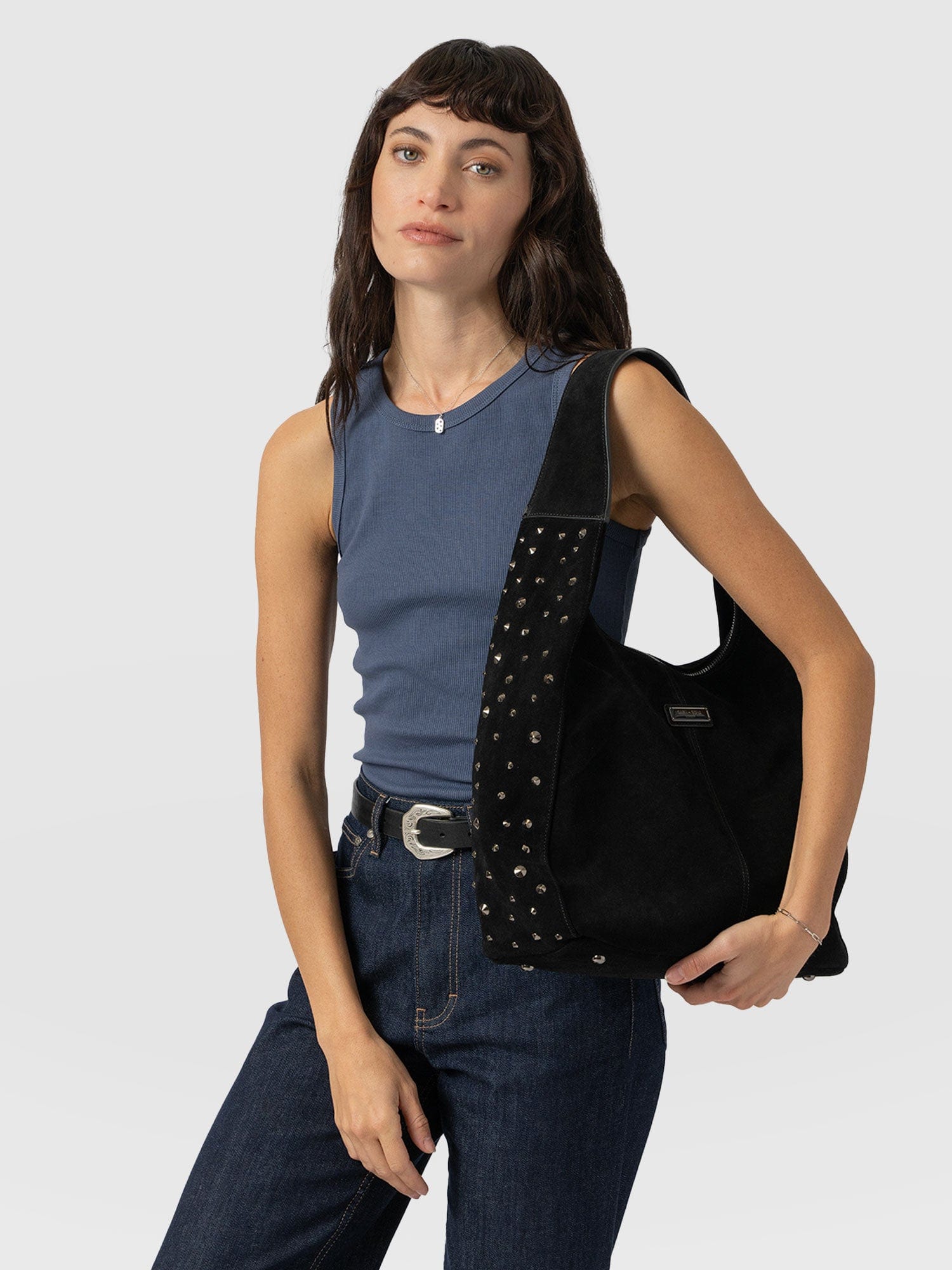 Nova Racer Vest Dusty Blue - Women's Vests | Saint + Sofia® UK