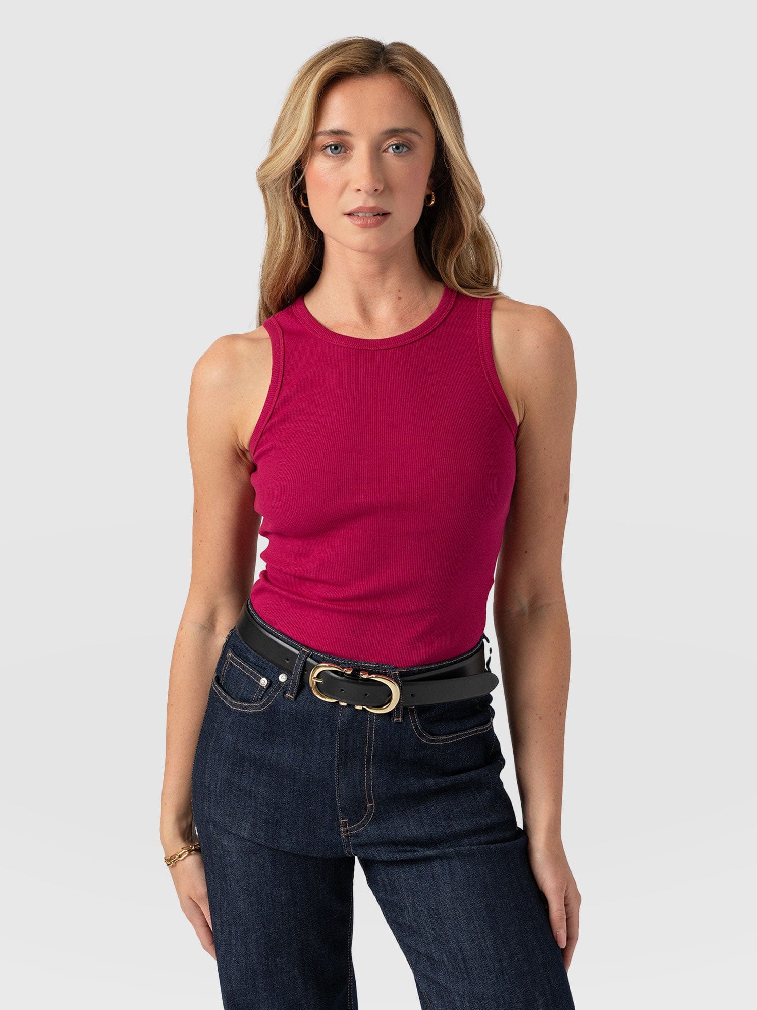 Nova Racer Vest Fuchsia  Pink - Women's Vests | Saint + Sofia® UK