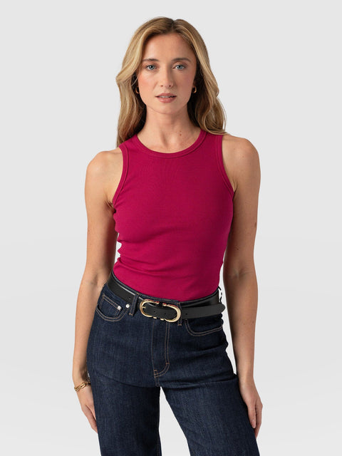 Nova Racer Vest Fuchsia  Pink - Women's Vests | Saint + Sofia® UK