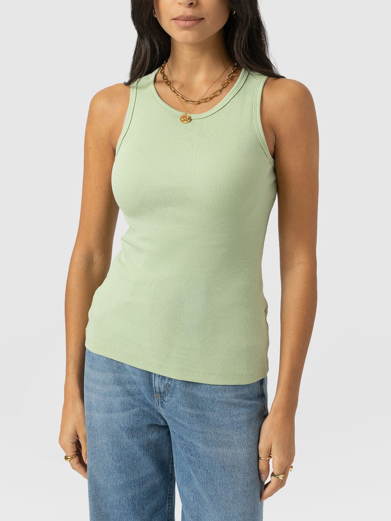 Nova Racer Vest - Mint - Women's T-shirts | Saint and Sofia® UK
